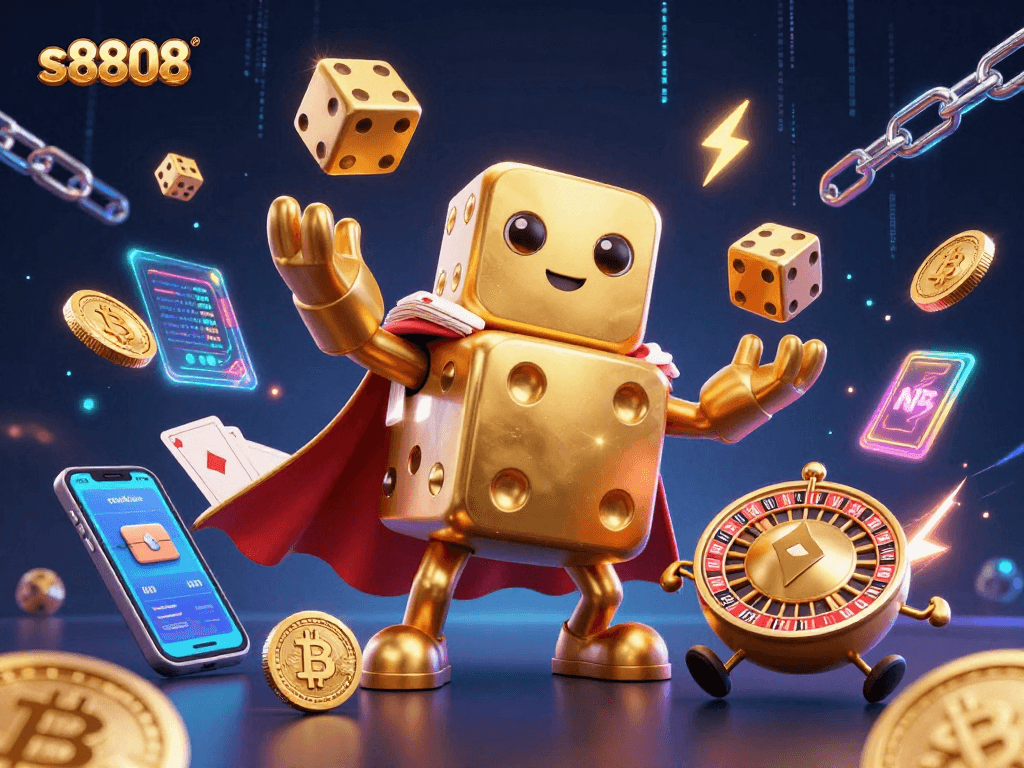Experience thrilling dice games at s8808, featuring dynamic characters and colorful gambling elements.