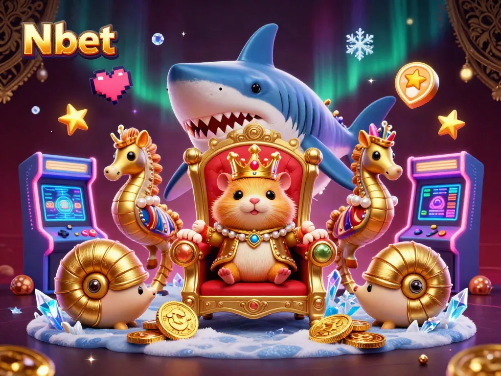 Experience the excitement of N bet with a dynamic casino-themed illustration featuring a golden hamster king.