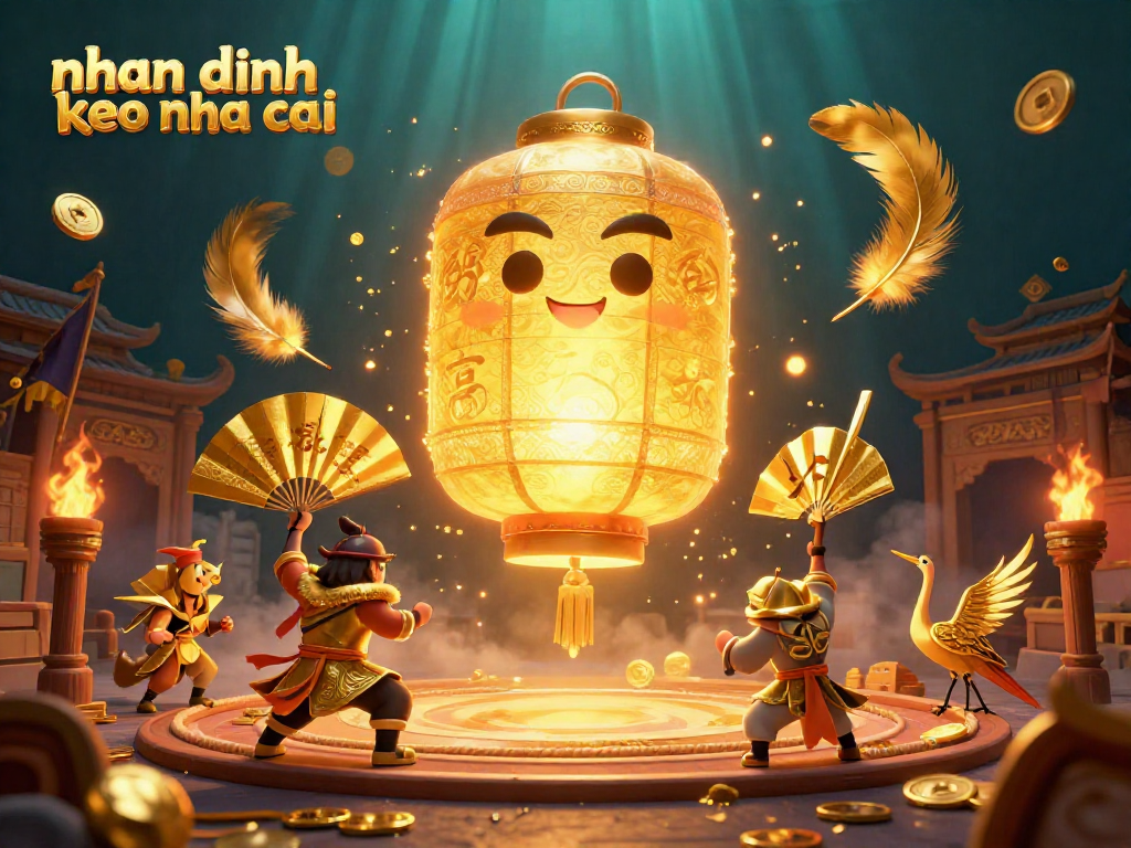 Engage with nhan dinh keo nha cai as a glowing lantern spirit illuminates the vibrant casino scene.