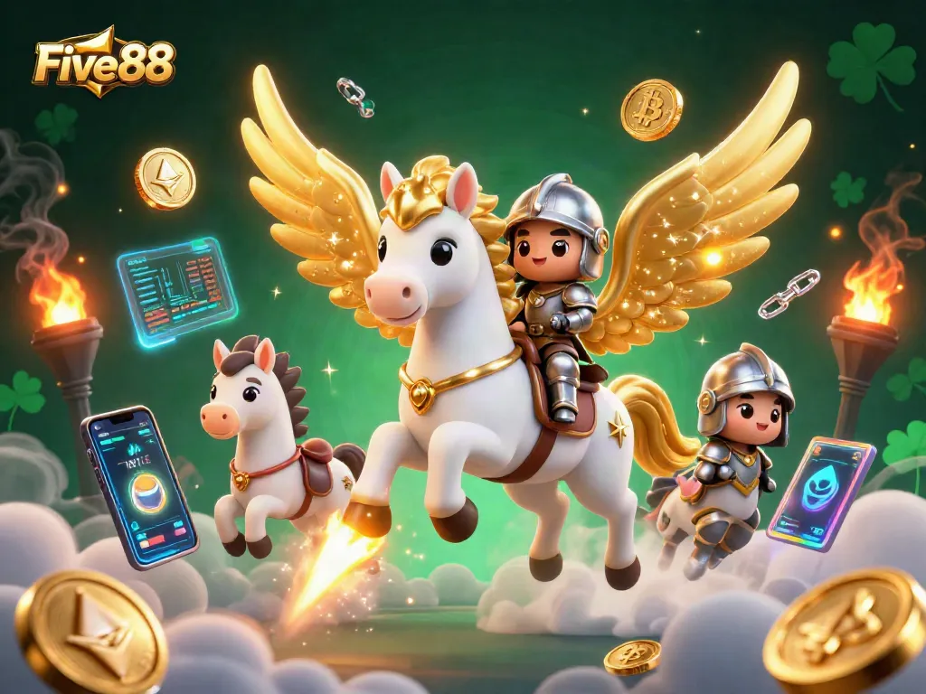 Experience thrilling wins with Five 88 in a vibrant 3D gaming adventure amidst cosmic elements.