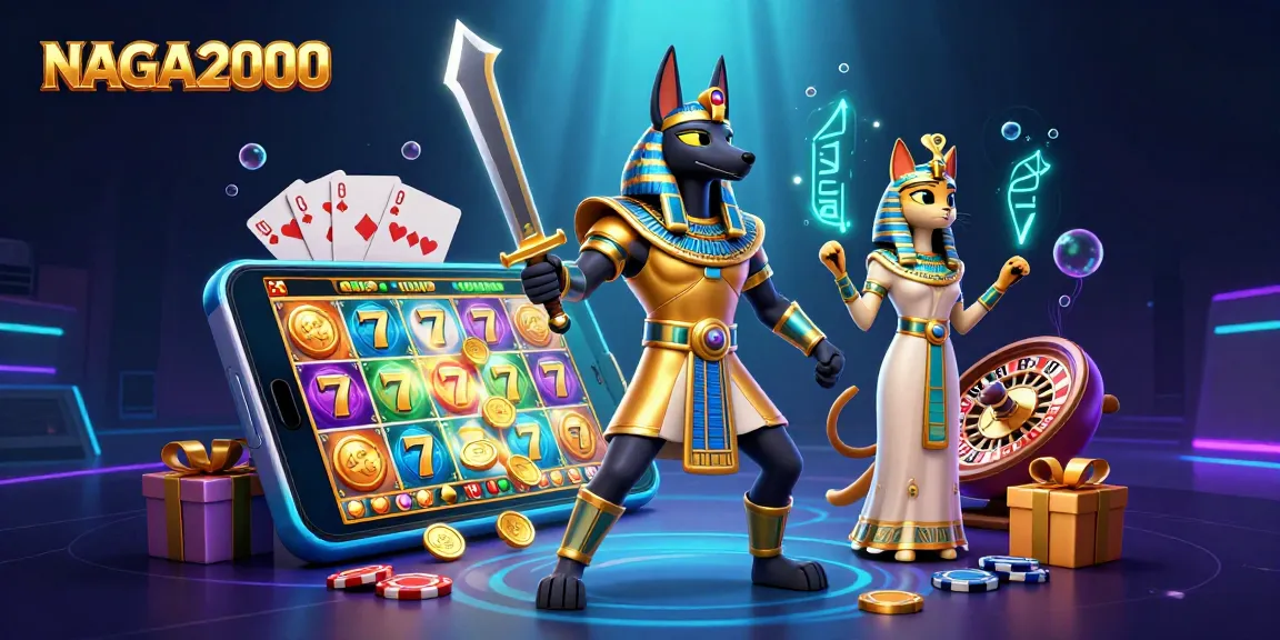 NAGA2000 menyajikan slot online yang mendebarkan menampilkan Anubis dan Bastet yang legendaris dalam adegan yang kaya dan berwarna.