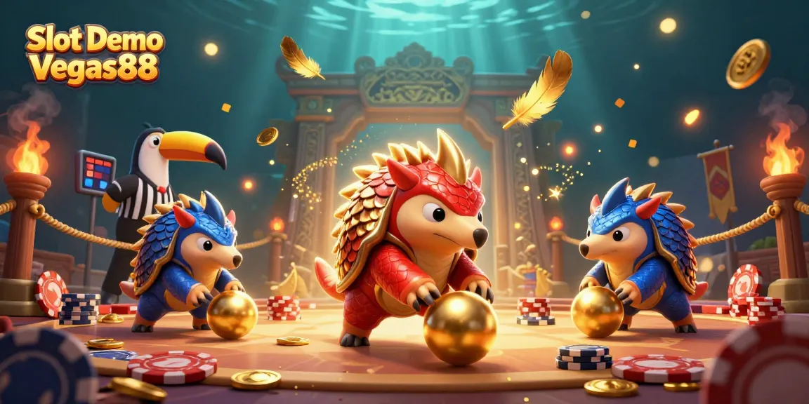 Experience the excitement of Slot Demo Vegas88 with thrilling gameplay featuring pangolins and vibrant casino elements.