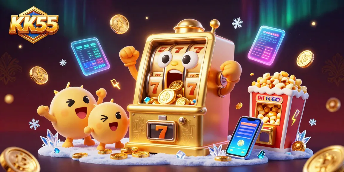 Engage in thrilling slots at KK55 where golden machines cheer as jackpots erupt with excitement.
