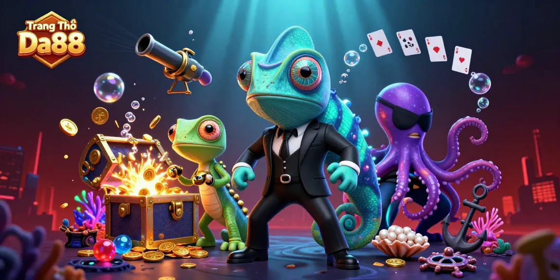 Experience the thrill of Trang Chủ Da88 with vibrant casino action in a packed underwater scene!