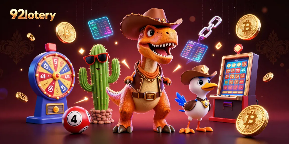 Join the fun with 92lottery's vibrant lottery scene featuring engaging characters and exciting game elements.