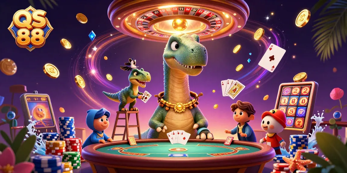 Experience thrilling gameplay at QS 88 with dynamic card dealing and energetic casino atmosphere.