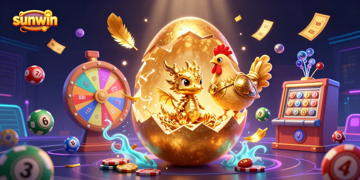 Win big with sunwin in this vibrant casino scene featuring a golden dragon and poker chips.